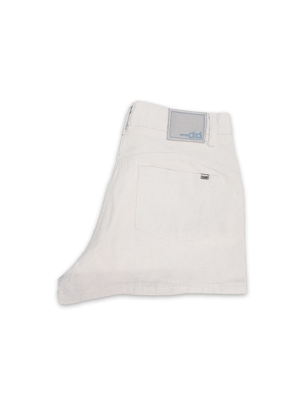 Shorts com Destroyed Feminino Cor: Areia - Image 4