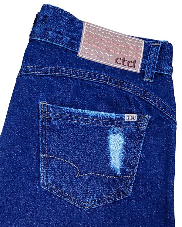 Shorts Jeans Bruto Puídos Feminino - Imagem 4