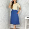 Saia MIDI Evasê Bolso Sobre em Viscose Sarjada - Image 2