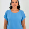 Blusa Feminina Social Básica Manga Curta Duna