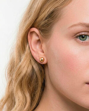 Brinco Bola Banhado a Ouro 18k – Tamanhos P, M e G