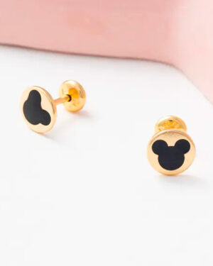 Brinco Baby Banhado a Ouro 18k com Detalhe Personagem