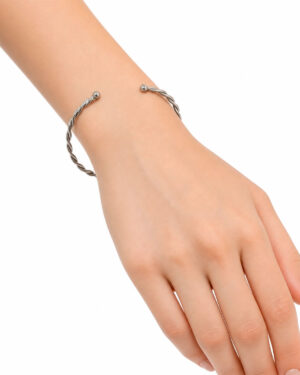 Bracelete Fio Duplo Trançado em Aço Inox – Elegância e Resistência